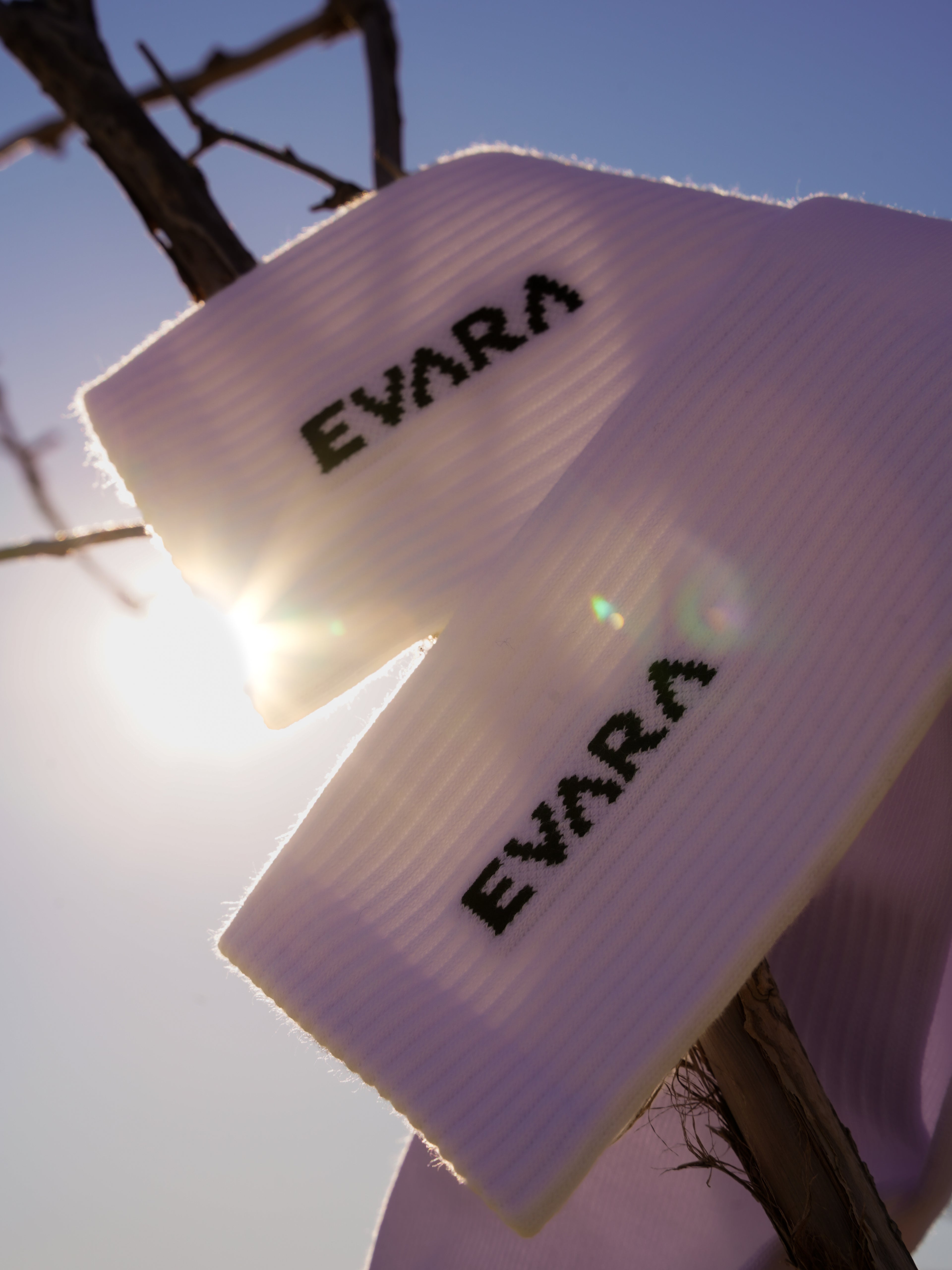 Ether White Crew Socks